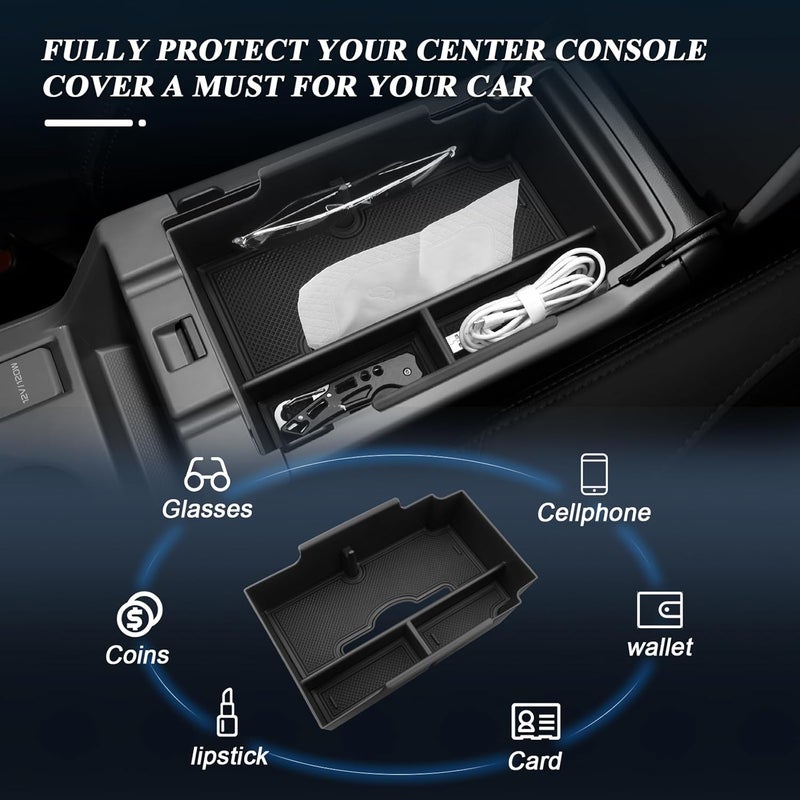 BIBIBO Upgraded for 2024-2026 Subaru Crosstrek Center Console Organizer Tissues Holder 2023-2026 Subaru Crosstrek/2026 Crosstrek Hybrid &2024+ Subaru Impreza Console Insert Tray Tissues Box Crosstrek - Image 2